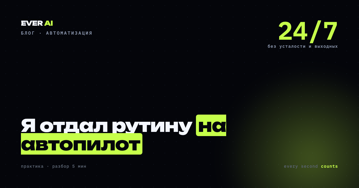 Отчёты и алерты на автопилоте